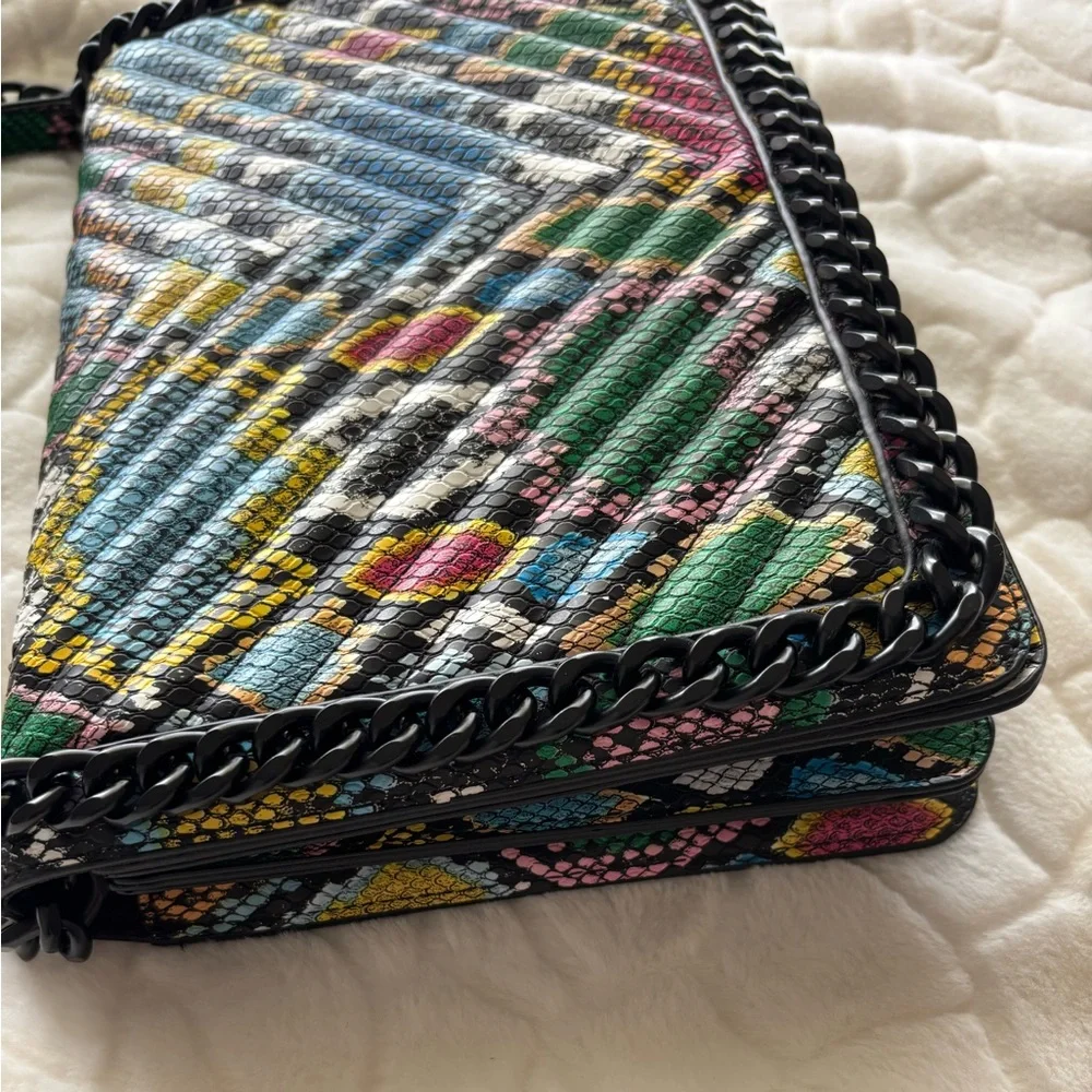 🔥LOW STAR🔥Aldo Multicolor Quilted Shoulder Bag with Chain Strap 🔥STELLA VIBES - Picture 5 of 15